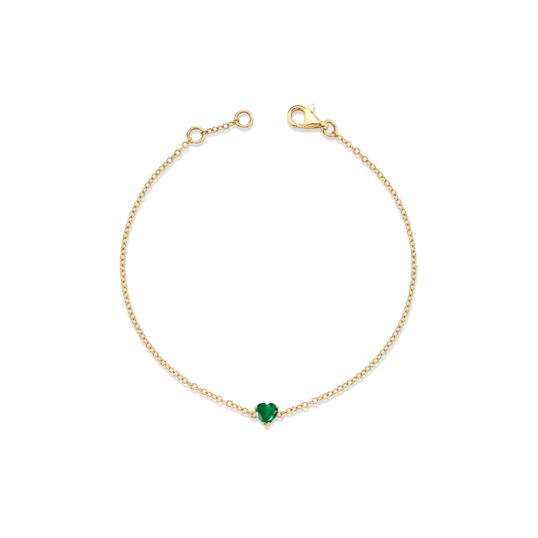 Emerald Heart Bracelet