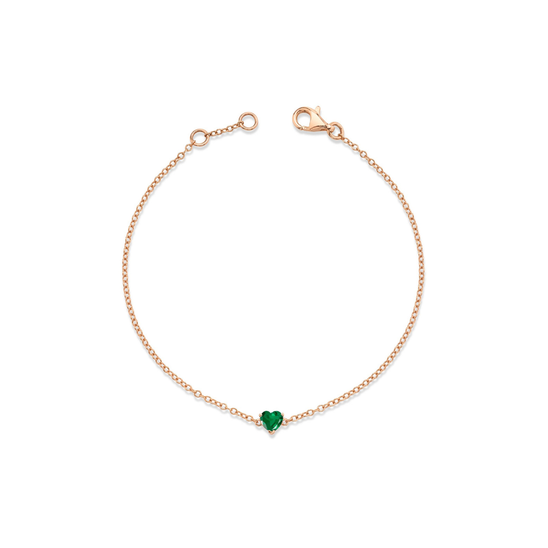Emerald Heart Bracelet