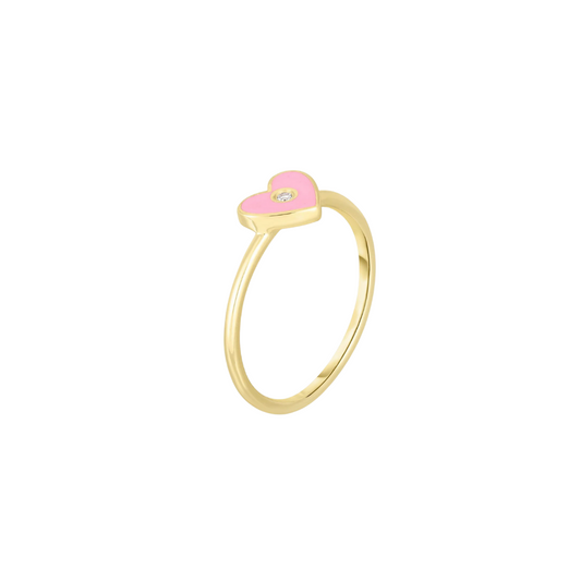 Mini Diamond Heart Ring