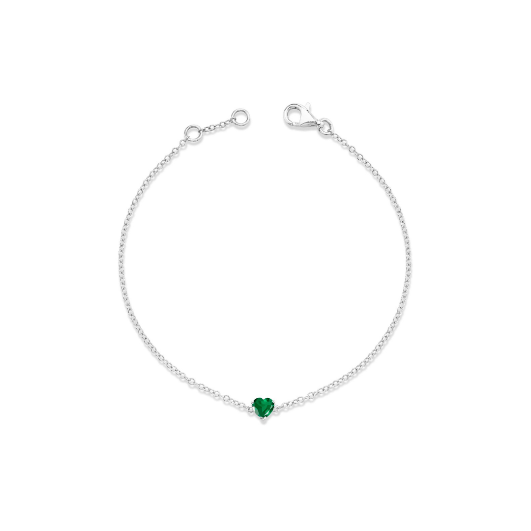Emerald Heart Bracelet