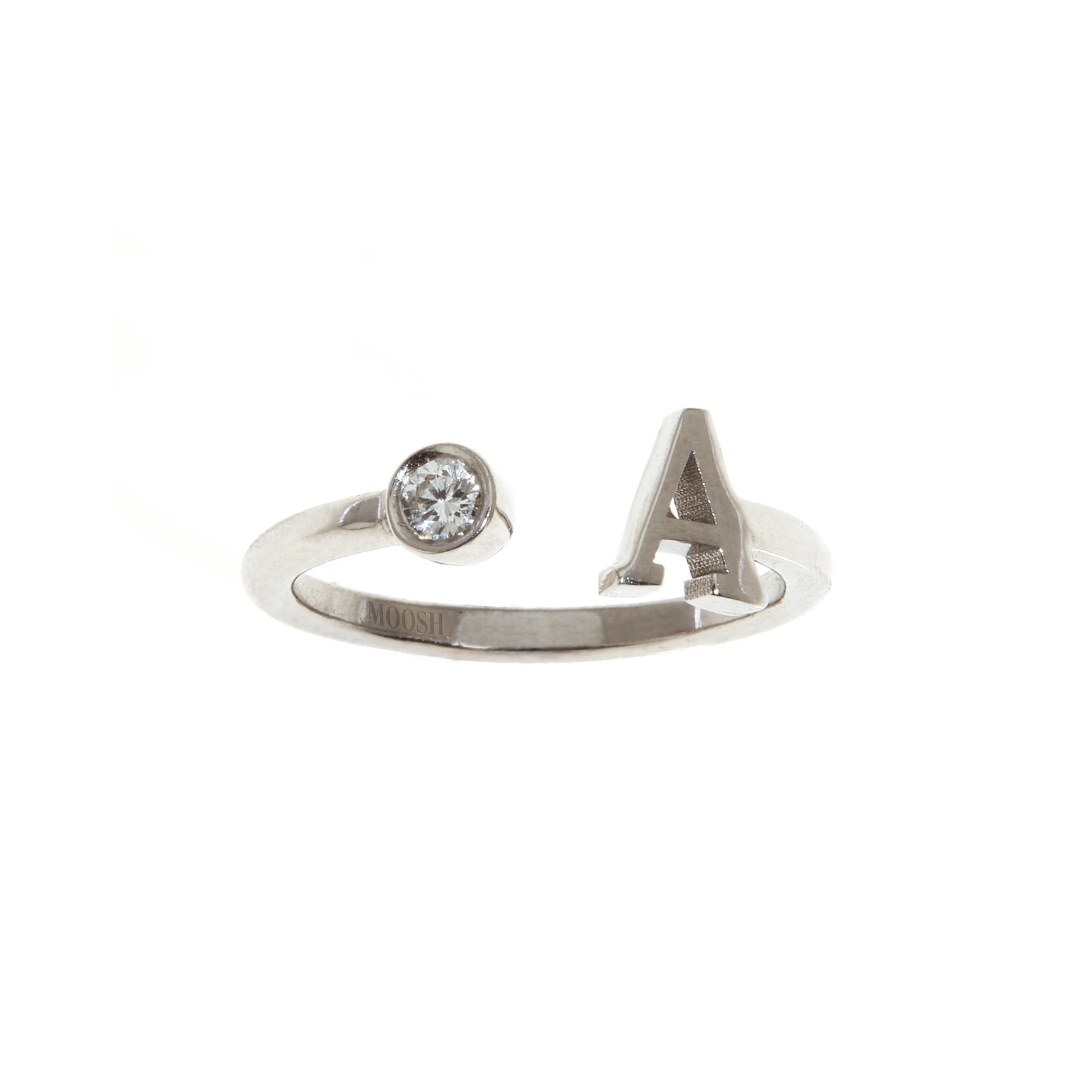 Diamond Initial ring - English