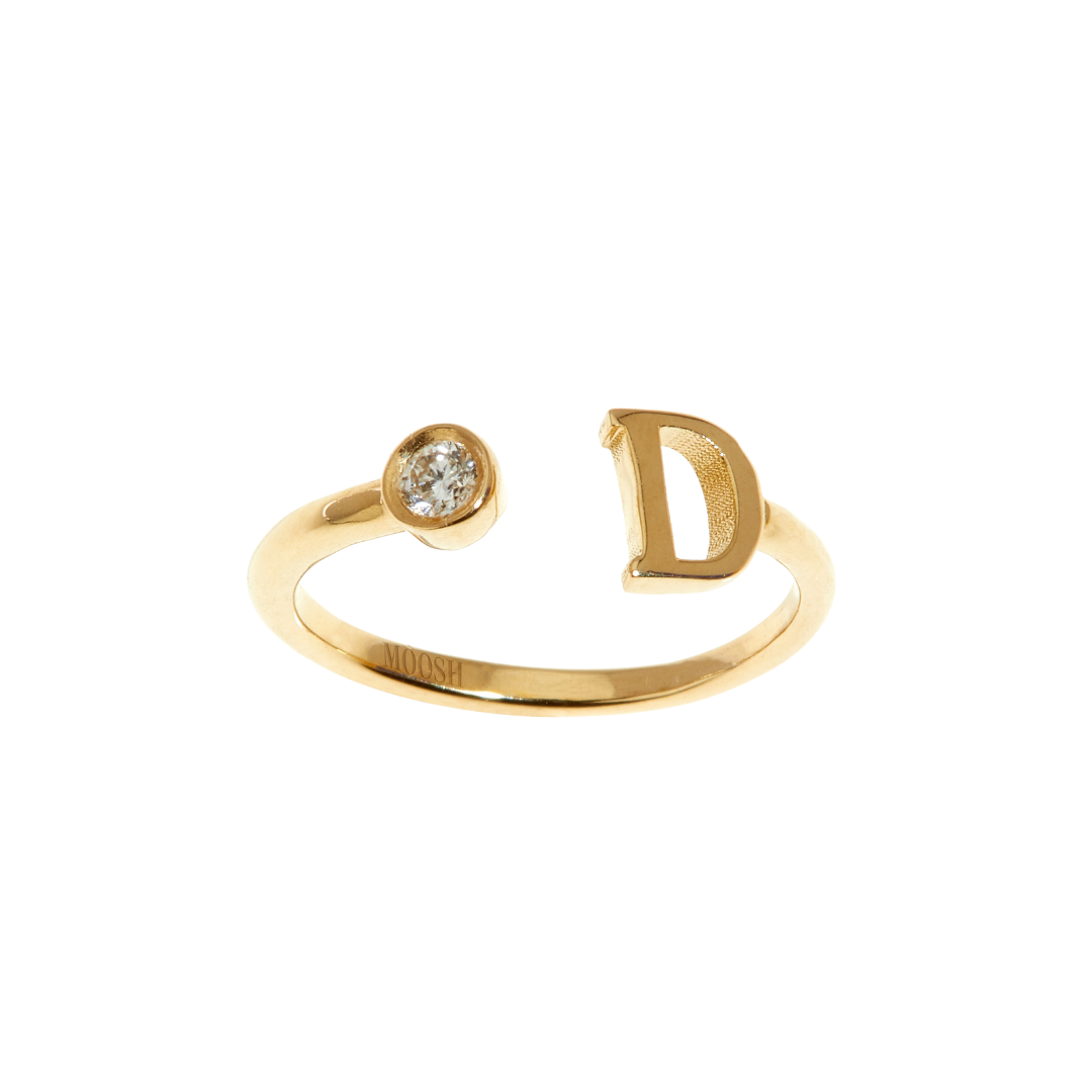 Diamond shop initial ring