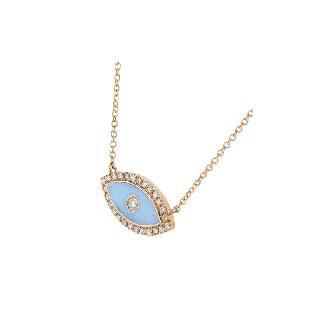 Baby Blue Evil Eye Necklace