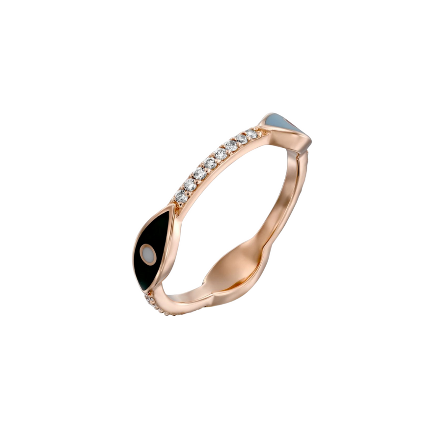 3 Evil Eyes Diamond Ring