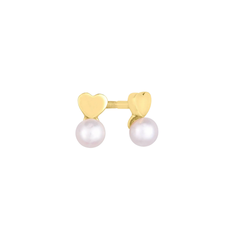 Pearl Heart Studs